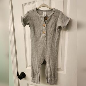 Grey, modern moments by gerber, onesie pajamas, 18 months